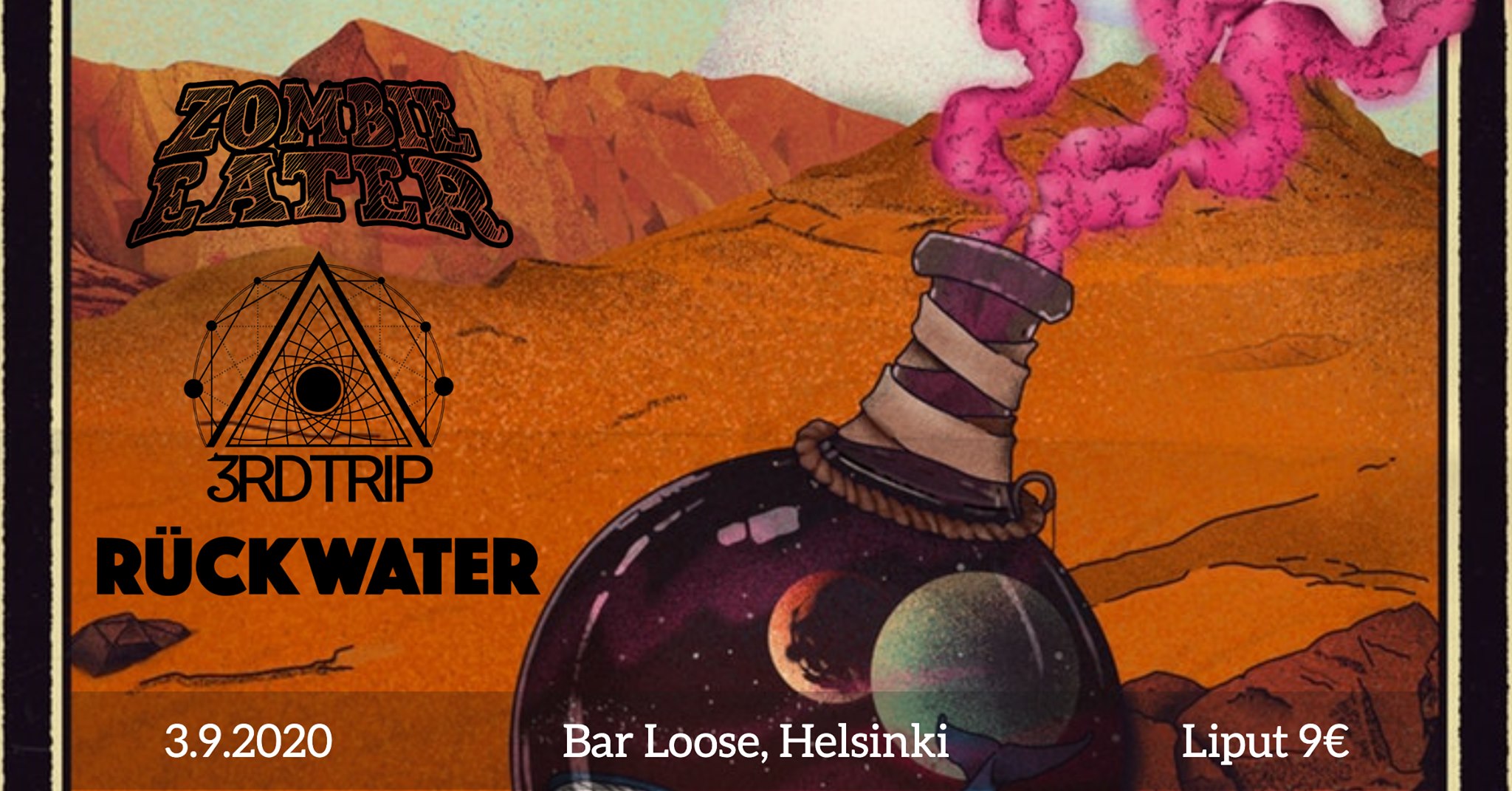 Aavikolta Avaruuteen IV -tapahtuma Bar Loosessa 3.9.2020